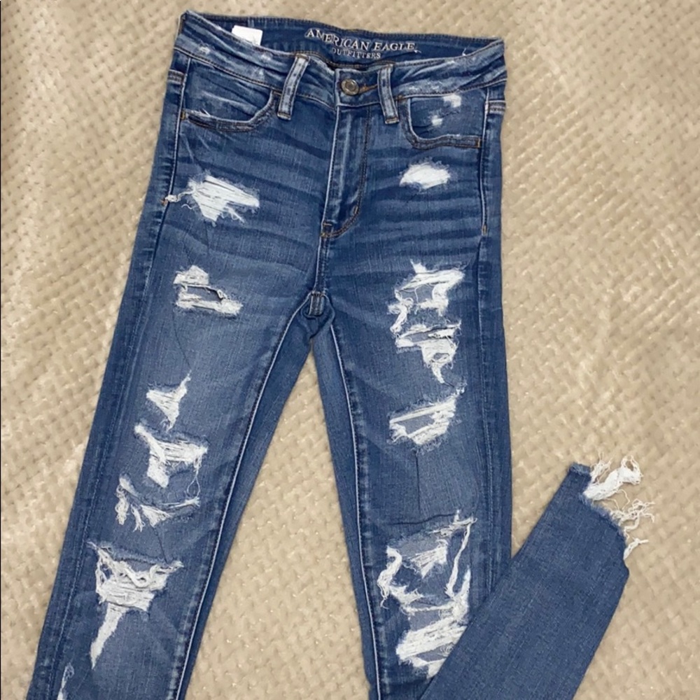 American Eagle Destructed Skinny Jeans